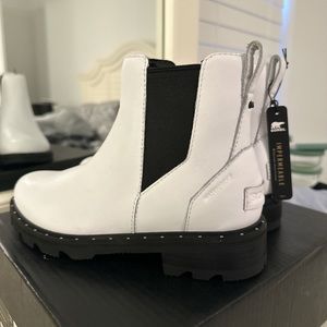 Sorel Lennox Chelsea White Boots